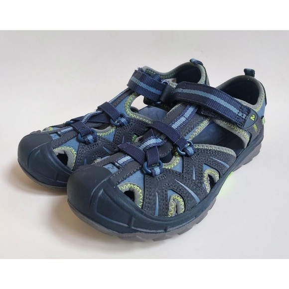 NWOT Merrill Navy/Green Big Kids Hydro Sandals RN29685 Size US 4M EU35 UK3 - Picture 1 of 7